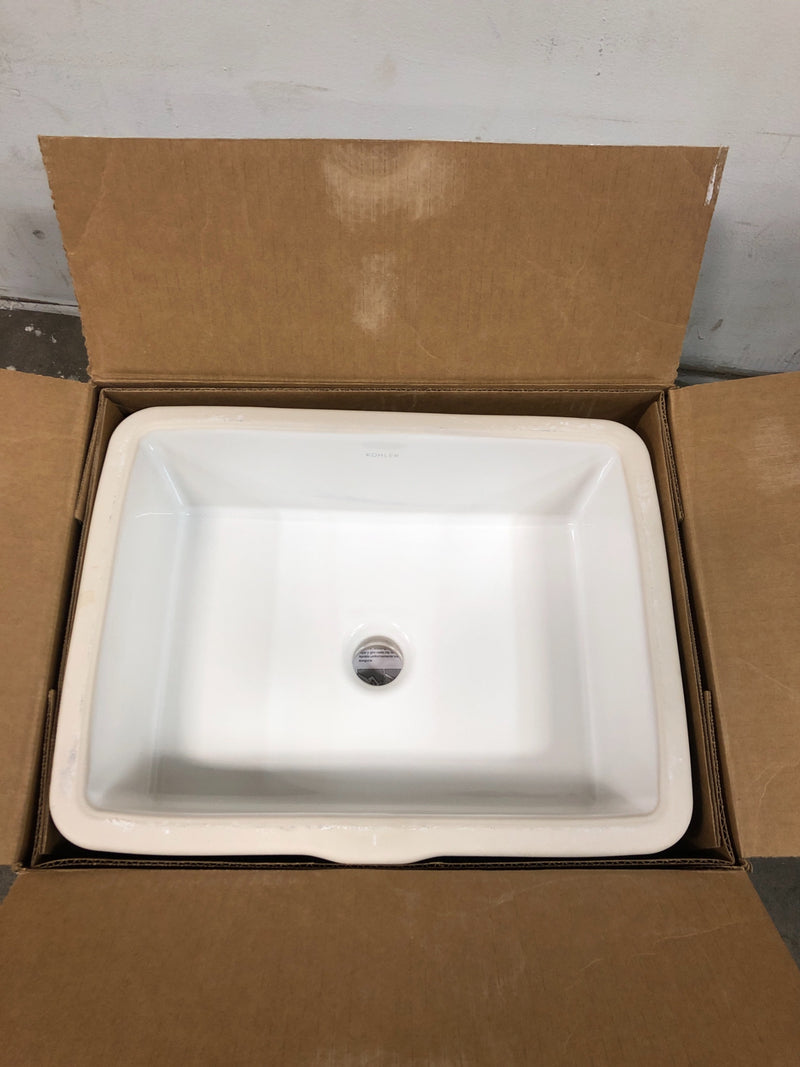 Kohler Verticyl 17-1/8" Rectangular Vitreous China Undermount Bathroom Sink with Overflow