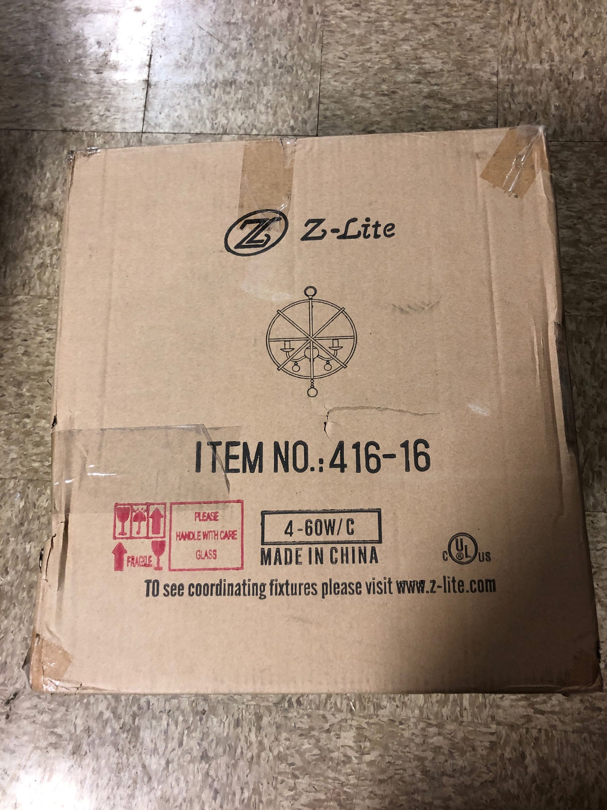 Z-Lite 416-16 4 Light Pendant, Golden Bronze