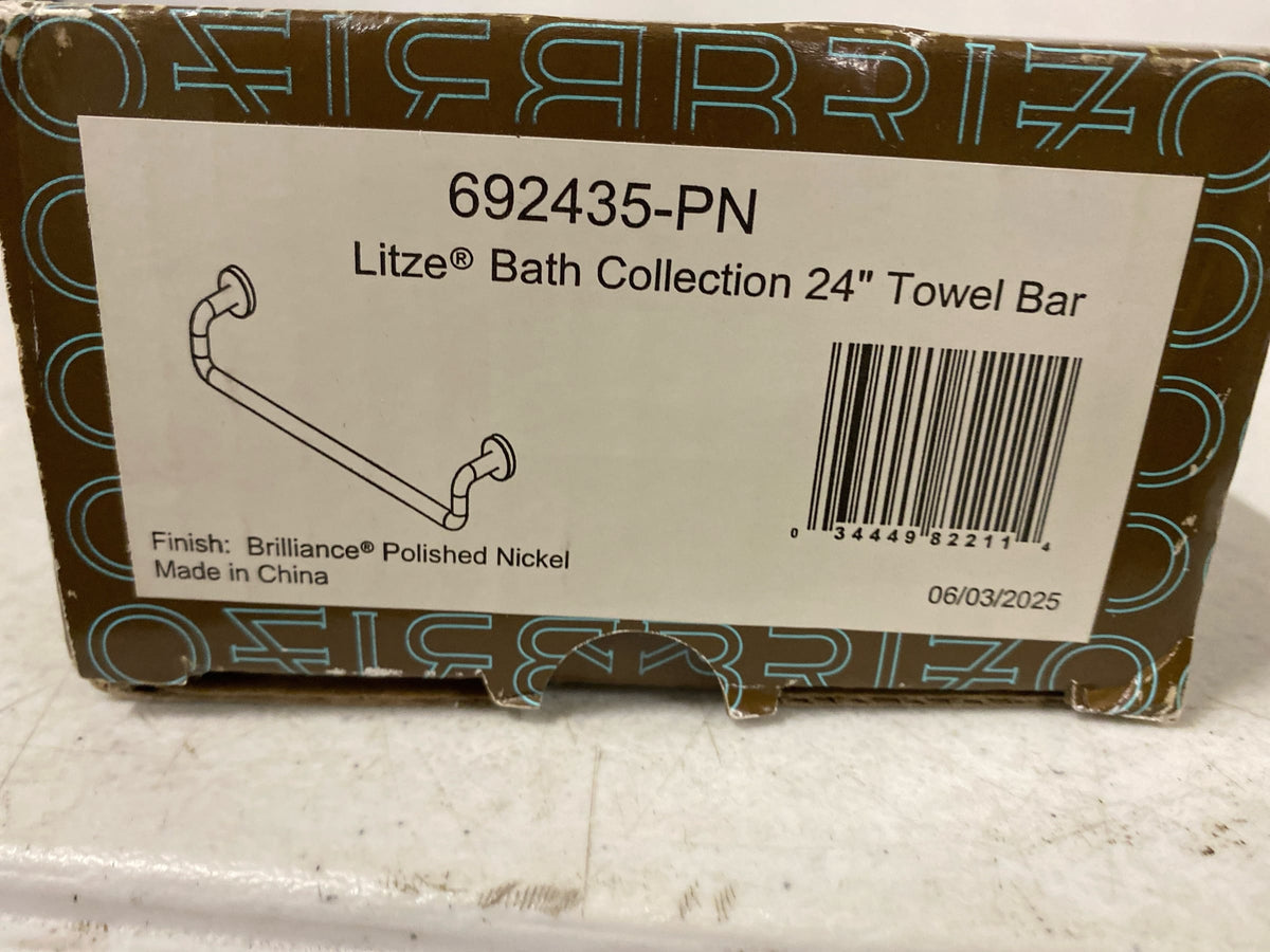 Brizo 692435-PN Litze 24" Towel Bar - Brilliance Polished Nickel