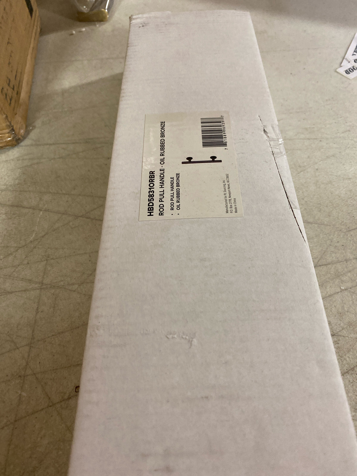 Miseno MBD5831 7" Long Center to Center Barn Door Rod Pull Handle - Oil Rubbed Bronze