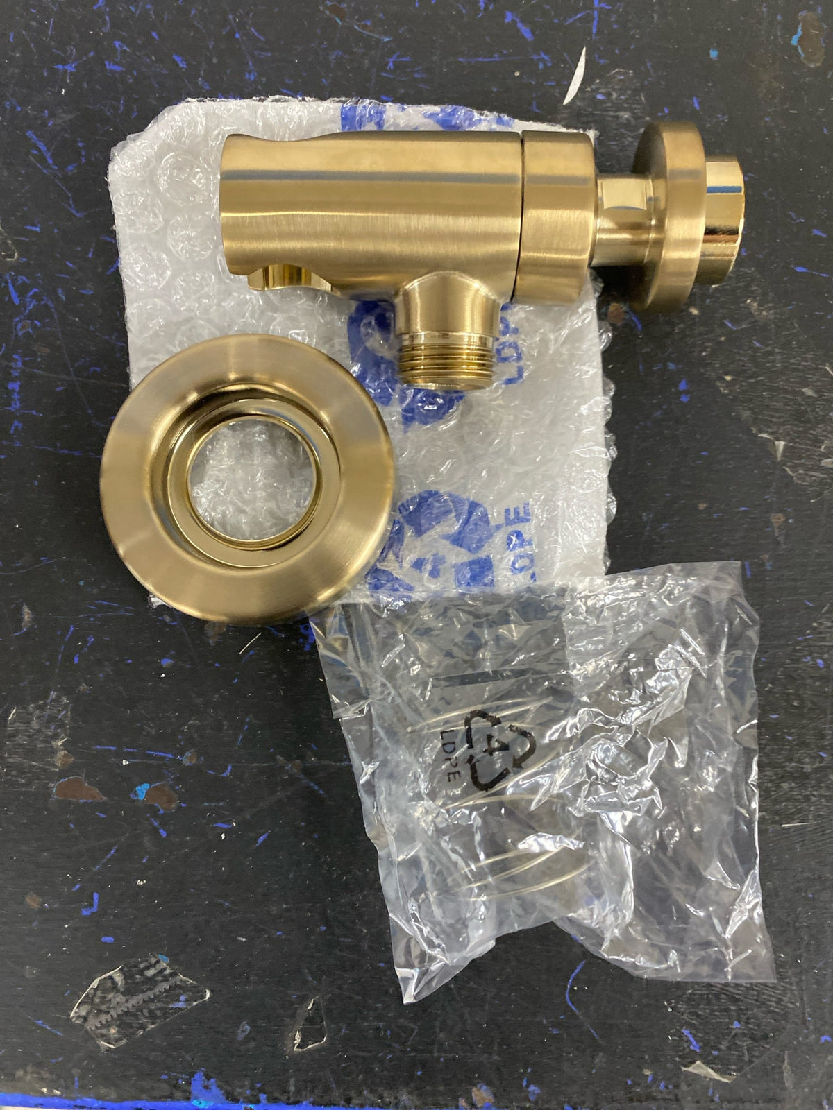 Brizo RP76775GL Essential Handshower Holder and Wall Supply Elbow - Luxe Gold