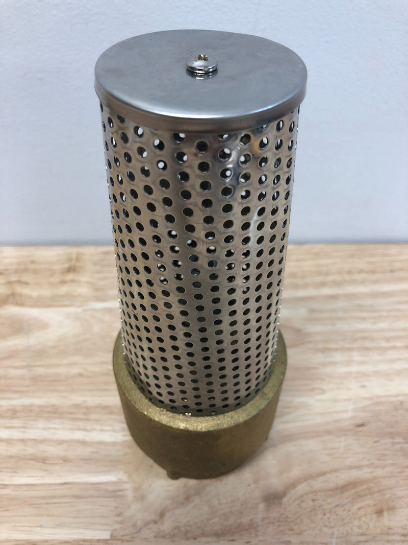 PROFLO PFXBFVK 2" Brass Foot Valve with Stainless Steel Filter - N/A