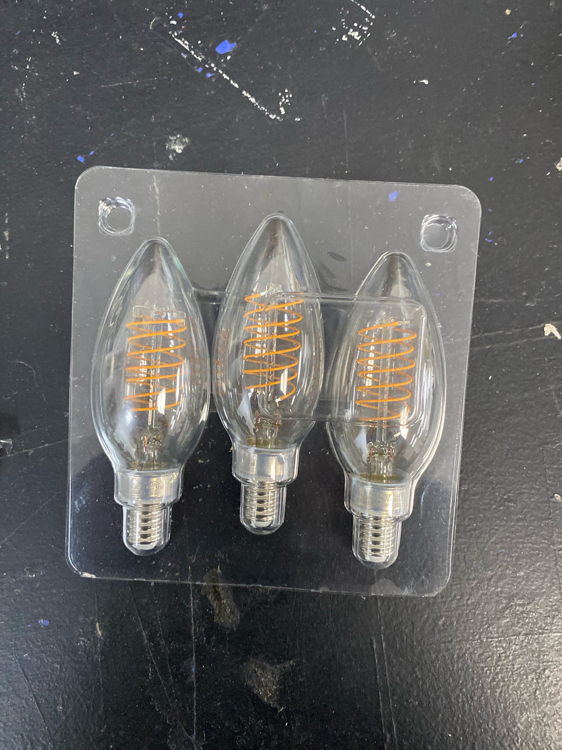 Ecosmart B11C7E12822S 60-Watt Equivalent B11 Dimmable E12 Candelabra Fine Bendy Filament LED Vintage Edison Light Bulb Warm White (3-Pack)