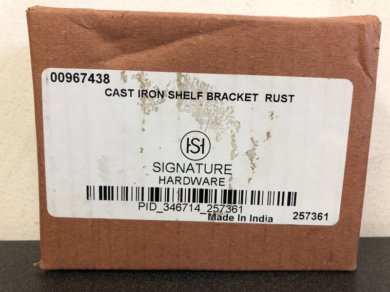 Signature Hardware Small Honeycomb Cast Iron Shelf Bracket - Rust - Rust