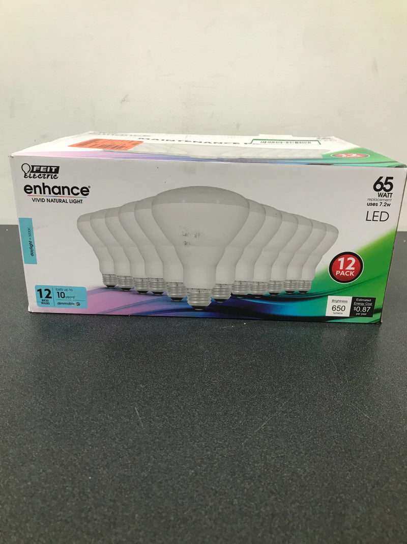 Feit electric BR30DM950CA10K/MP/12 65-Watt Equivalent BR30 Dimmable CEC Enhance 90+ CRI LED Flood Light Bulb, Daylight 5000K (12-Pack)
