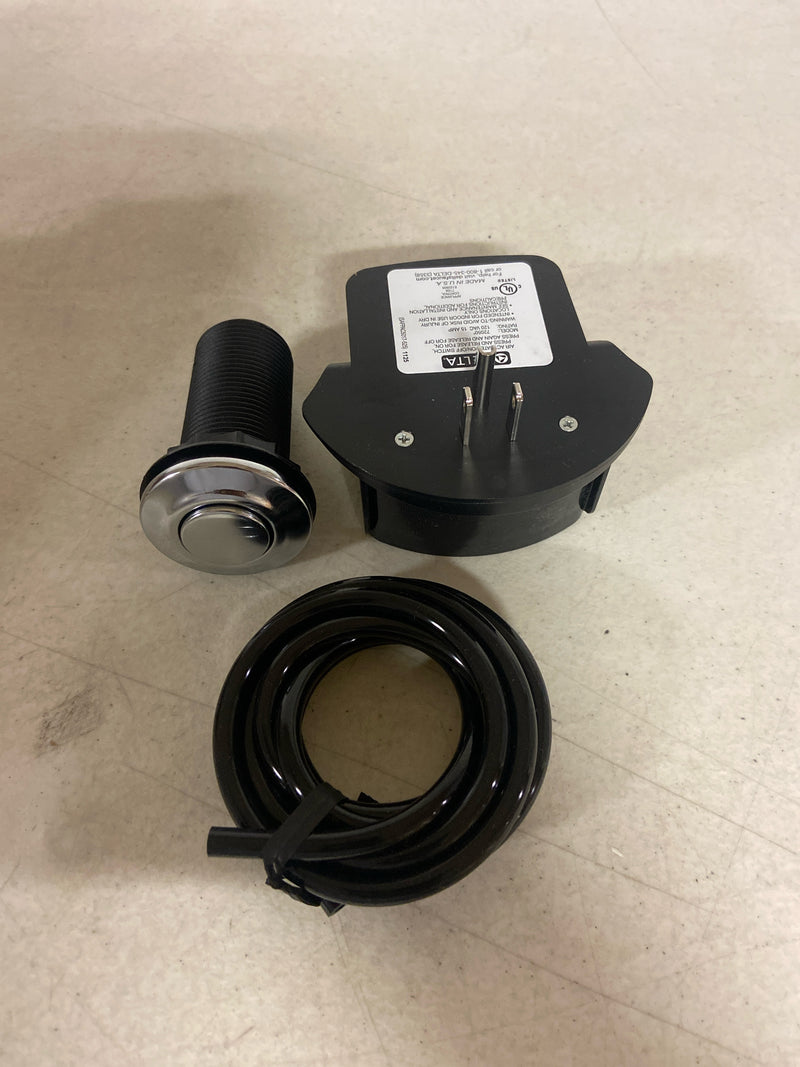 Delta 72050 Garbage Disposal Air Switch, Power Module with Dual Outlet and 6ft of Air Tubing Included - Chrome