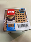 Oatey DS32040BG Designline 4" Pattern Grate Shower Drain in Matte Black - Brushed Gold