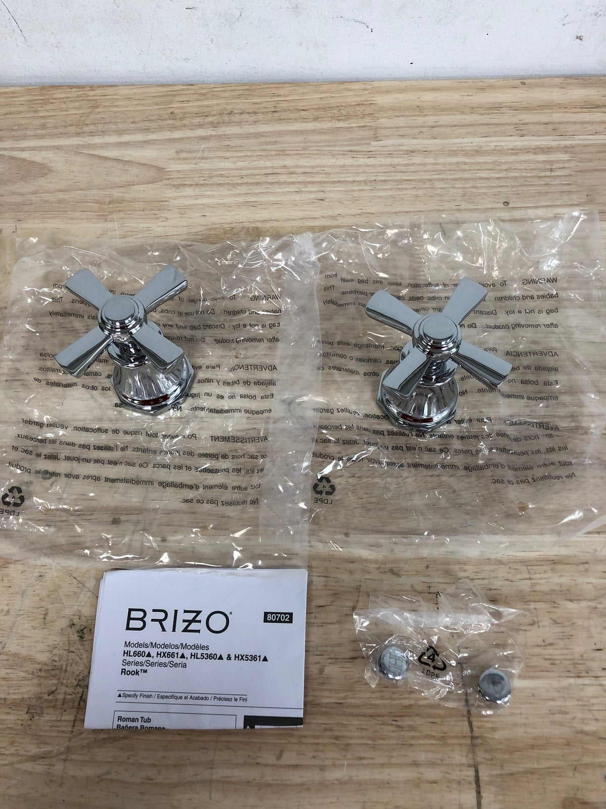 Brizo HX5361-PC Rook Bathroom Faucet Cross Handle Kit - Chrome