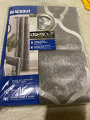 Lightsout with enershield technology HDALNALTC-960-466 Alona Lattice Embroidery 38 in. W x 84 in. L Grommet Blackout Curtain (Single Panel)