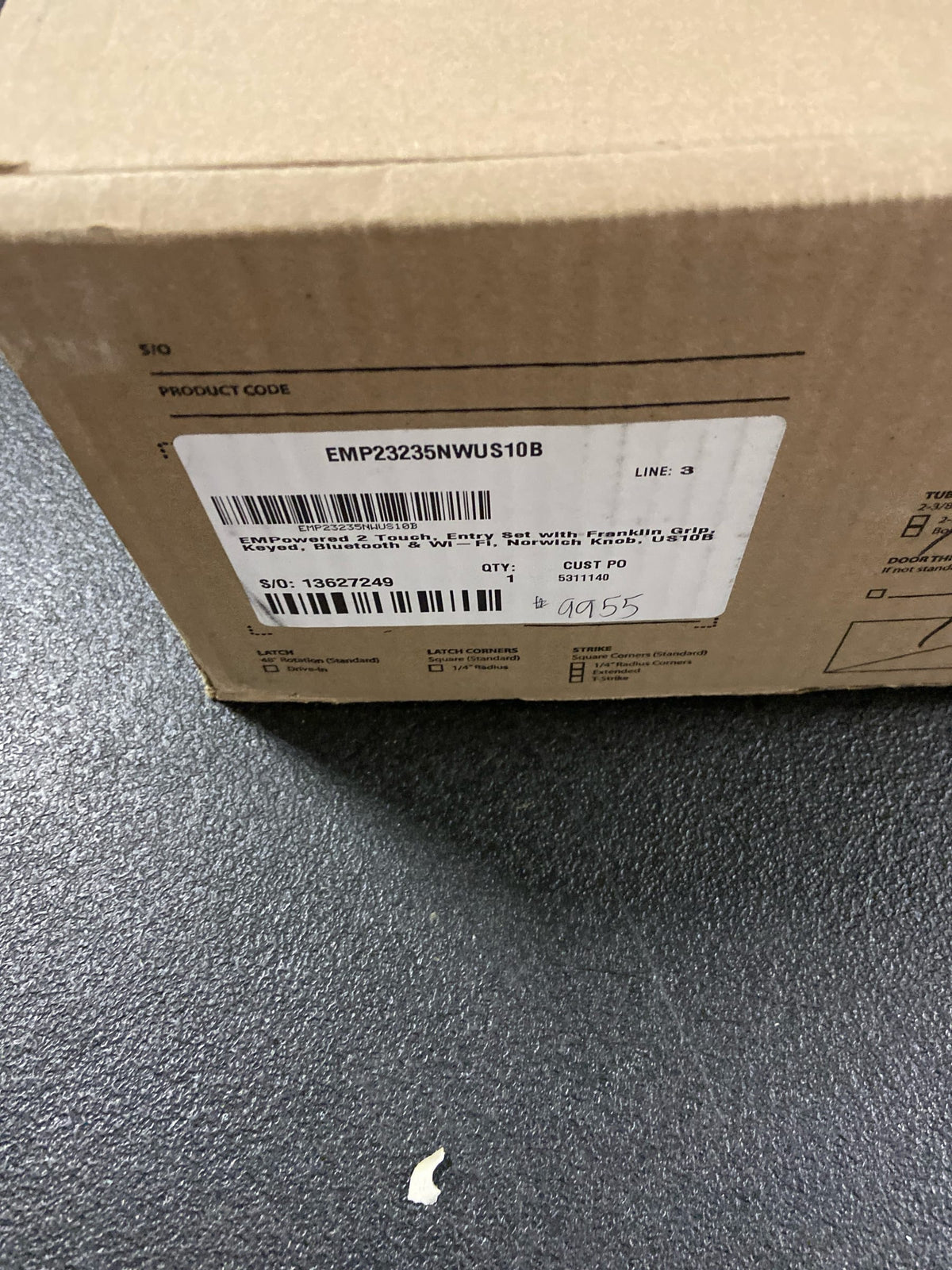 Emtek EMP23235NWUS10B Franklin EMPowered 2 WiFi Touchscreen Entry Set - Keyed