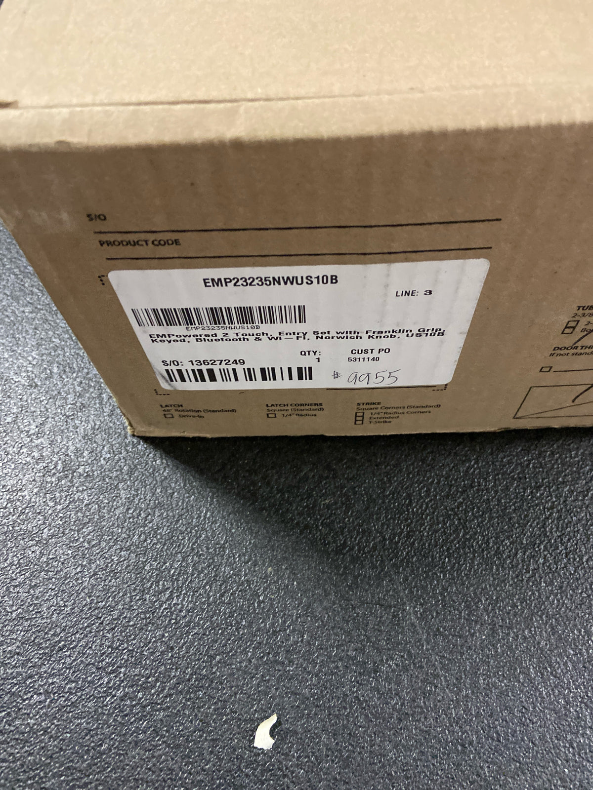 Emtek EMP23235NWUS10B Franklin EMPowered 2 WiFi Touchscreen Entry Set - Keyed
