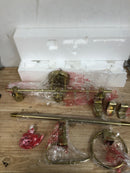 Globe Electric 51563 Alexandria 3 Light 21" Wide Bathroom Vanity Light and Hardware Set - Matte Brass