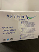 Aero Pure ABF110 G16 FHB Designer Series 110 CFM 0.9 Sone Ceiling Mounted Energy Star Certified Bath Fan with Round on Square Design - Farmhouse Black