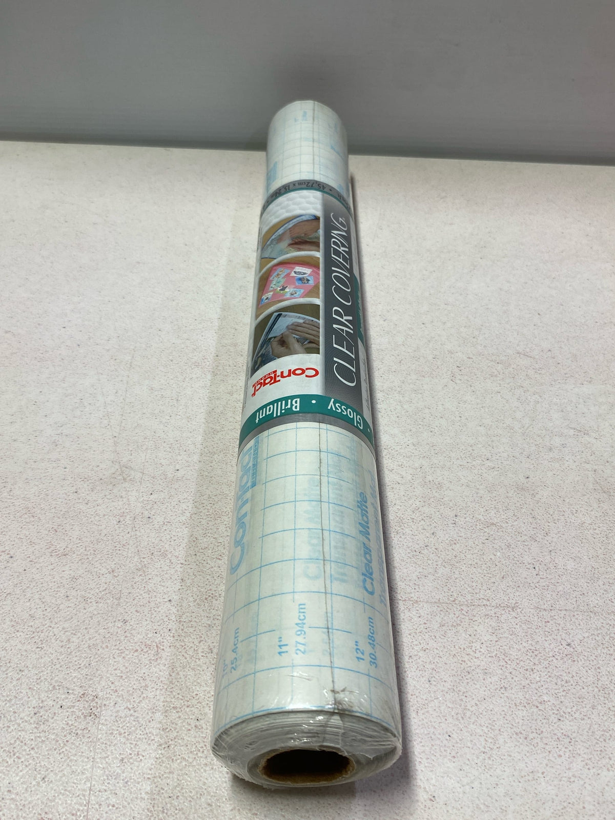 Con-Tact Brand Creative Clear Covering, Versatile and Self-Adhesive Shelf Liner, Ideal Privacy Film, Protective Clear Vinyl, 18'' x 50', Glossy