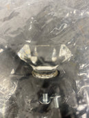 Emtek 86011US19 Old Town Glass 1-1/4 Inch Geometric Cabinet Knob - Flat Black