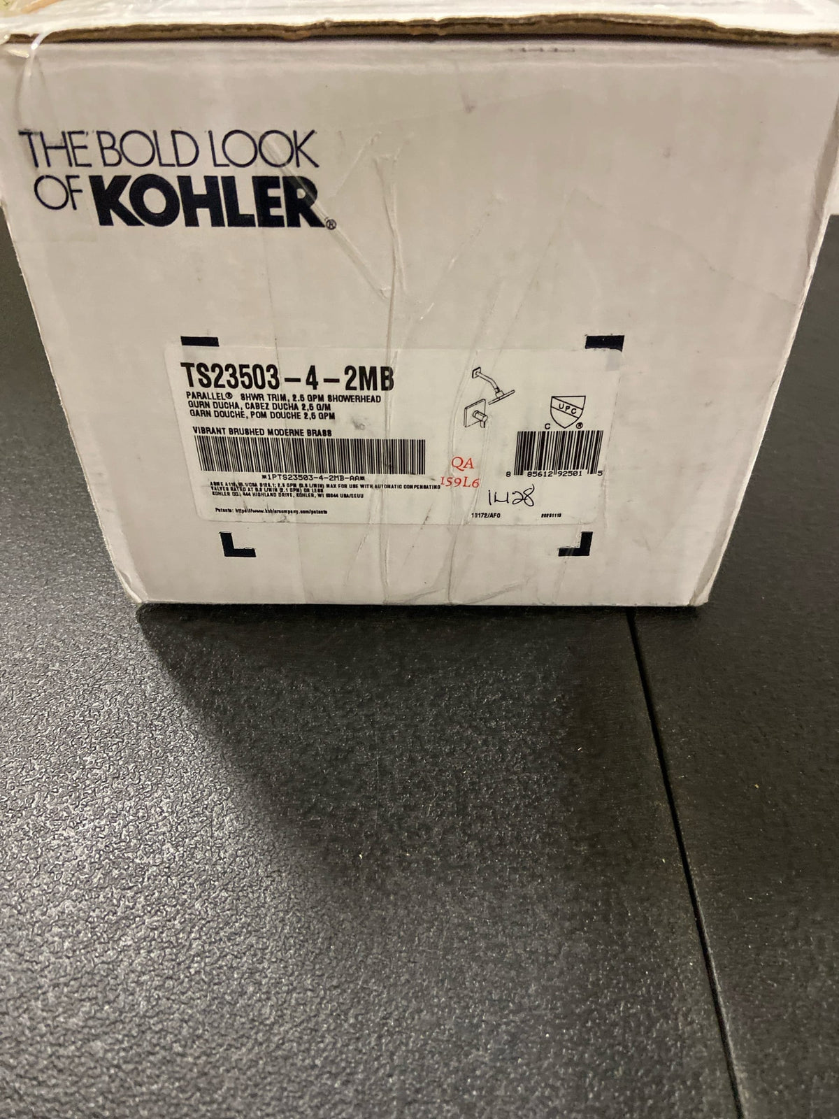 Kohler K-TS23503-4-2MB Parallel Shower Only Trim Package with 2.5 GPM Single Function Shower Head - Vibrant Brushed Moderne Brass
