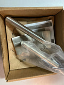 Emtek S30003STTSSRH Stuttgart Right Handed Non-Turning Two-Sided Dummy Door Lever Set with Square Rose from the Stainless Steel Collection - Brushed Stainless Steel