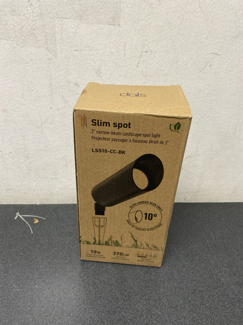 DALS Lighting LSS10-CC-BK Single Slim Spot 7" Wide 12V LED Down Light - Black