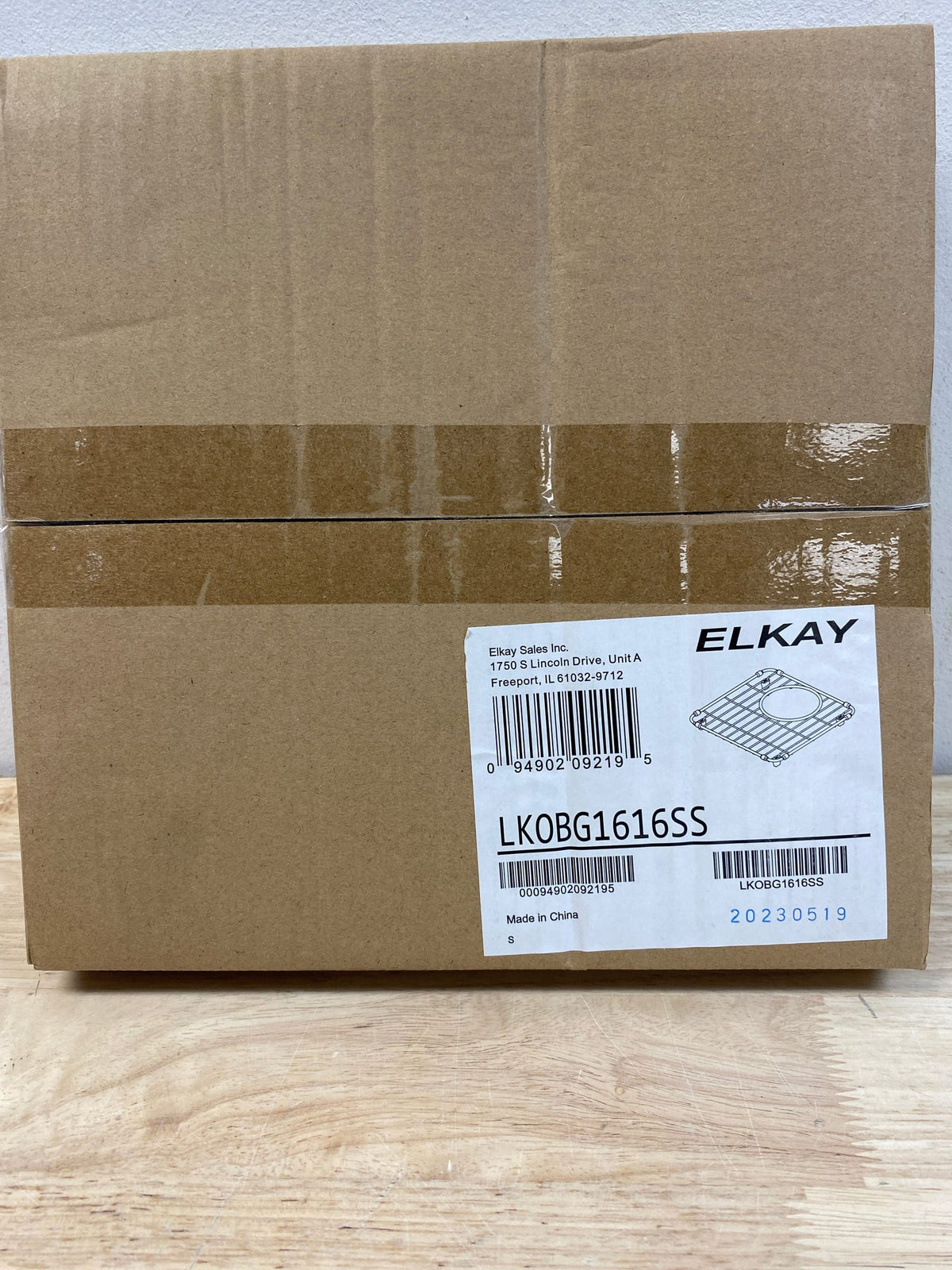 Elkay LKOBG1616SS 11-1/2" Stainless Steel Basin Rack with Rubber Feet - Stainless Steel