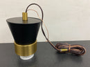 Z-Lite 728P8-MB-HBR Soriano 8" Wide Mini Pendant - Matte Black / Heritage Brass