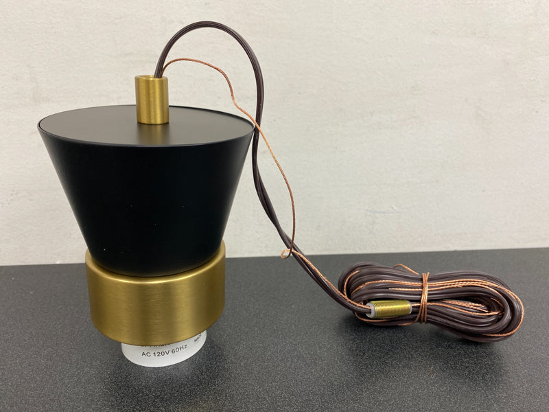Z-Lite 728P8-MB-HBR Soriano 8" Wide Mini Pendant - Matte Black / Heritage Brass