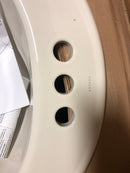 Kohler K-2196-4-96 Pennington 20-1/4" Drop In Bathroom Sink with 3 Holes Drilled and Overflow - Biscuit
