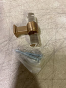 Amerock BP36977CCZ Glacio 9/16 Inch Bar Cabinet Knob - Clear / Champagne Bronze