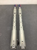 Knape and Vogt KV8450FMB26 8450FM Pair of 26" Soft Close Full Extension Side Mount Ball Bearing Drawer Slide with 100 Lbs. Weight Capacity - Anochrome