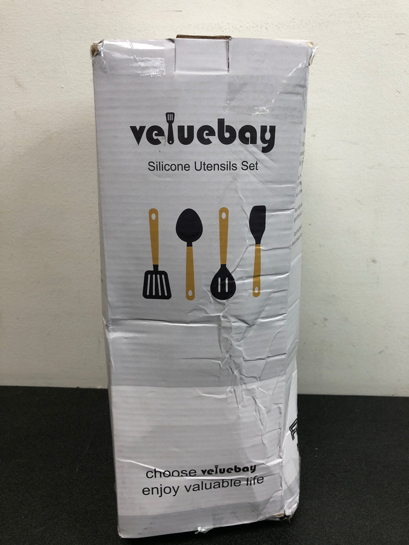 Veluebay Cooking Utensils Set, 12 Pcs Kitchen Utensils Set Silicone, Silicone Spatula For Cooking, Wooden Cooking Utensils, Silicone Utensils For Cooking, Kitchen Cooking Utensils Set (white)