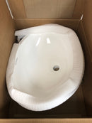 Rohl ERUB2217OV Eirene 22-3/8" Oval Limestone Undermount Bathroom Sink with Overflow - White