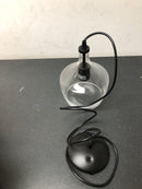 Hukoro NJP122 1-Light Kitchen Island Teardrop Clear Glass Pendant with Black