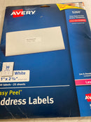 Avery Easy Peel Printable Address Labels with Sure Feed, 1" x 2-5/8" Customizable Stickers, White, 750 Blank Mailing Labels, Great for Mailing, Shipping, and More (5260)