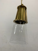 Visual Comfort TOB 5751HAB-CG Robinson 5" Small Pendant by Thomas O'Brien - Hand Rubbed Antique Brass / Clear Glass