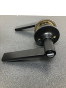 Miseno MLK3031BK Hazel Flat Bar Privacy Door Lever Set - Matte Black