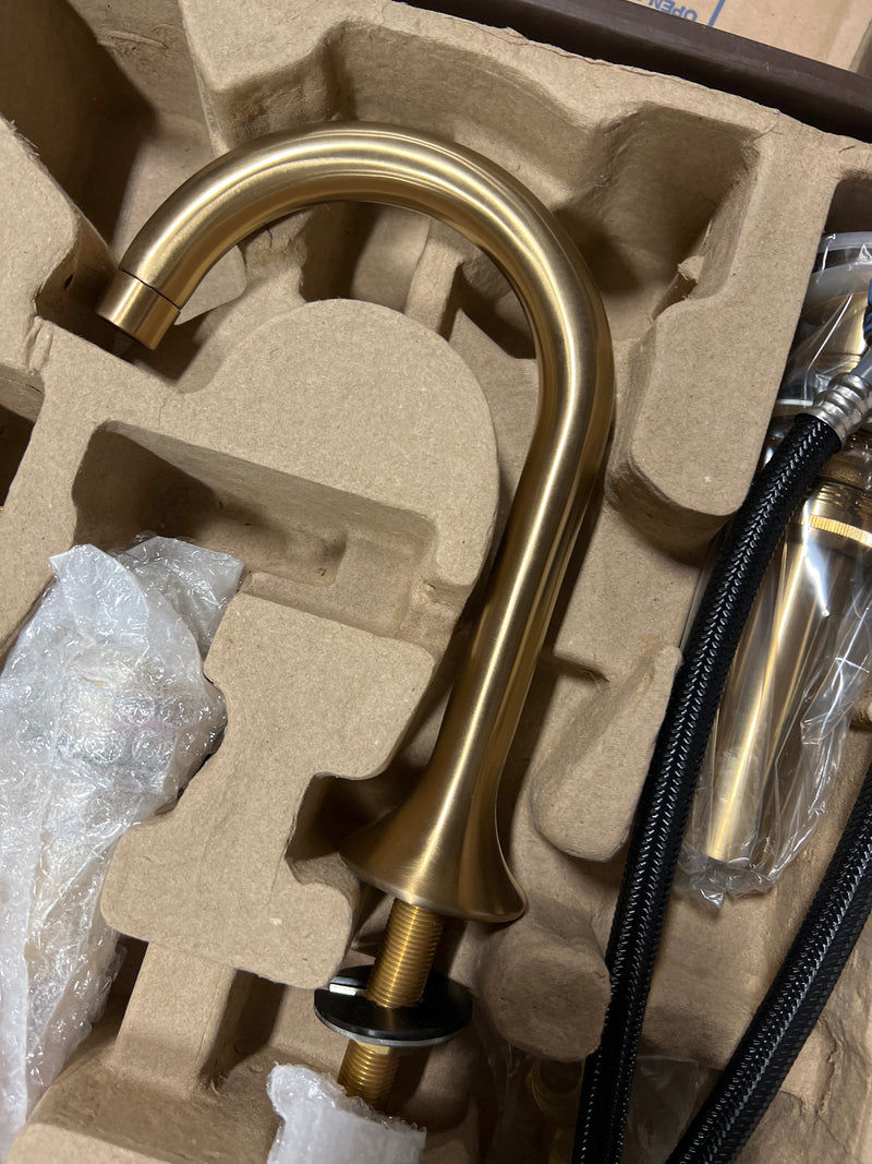 Signature Hardware Bathroom Faucet Brushed Gold LESS HANDLES SHWSCLZ807LHBG A2