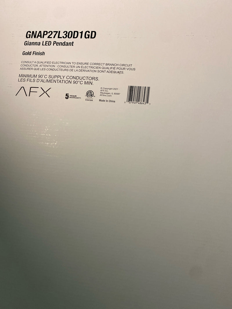AFX Gianna 27" LED Pendant - Satin Nickel
