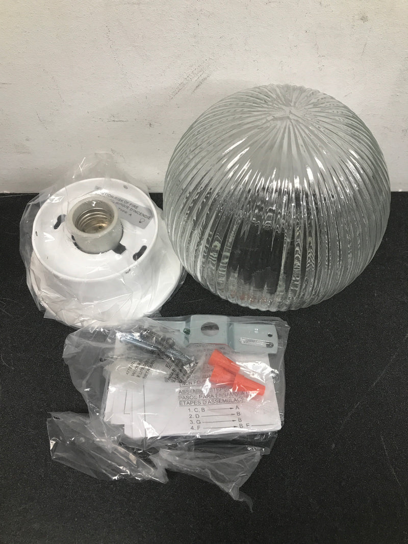 Progress Lighting P3599-30 Single Light 6" Wide Flush Mount Globe Ceiling Fixture - White