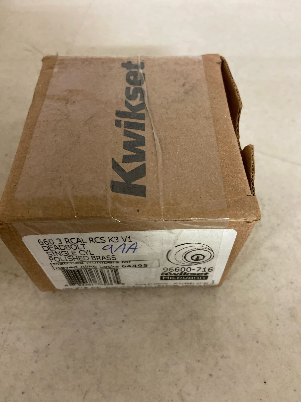 Kwikset 1-CYL DEADBOLT K3 BRT Brass BX
