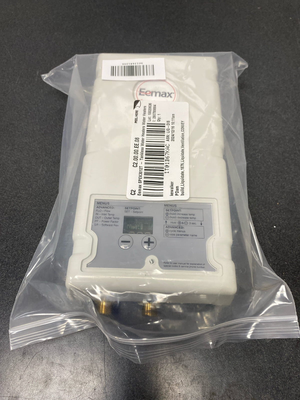 Eemax SPEX3012T LavAdvantage 3 GPM, 3 Kilowatt, 120 Volt Electric Point of Use Tankless Water Heater - White