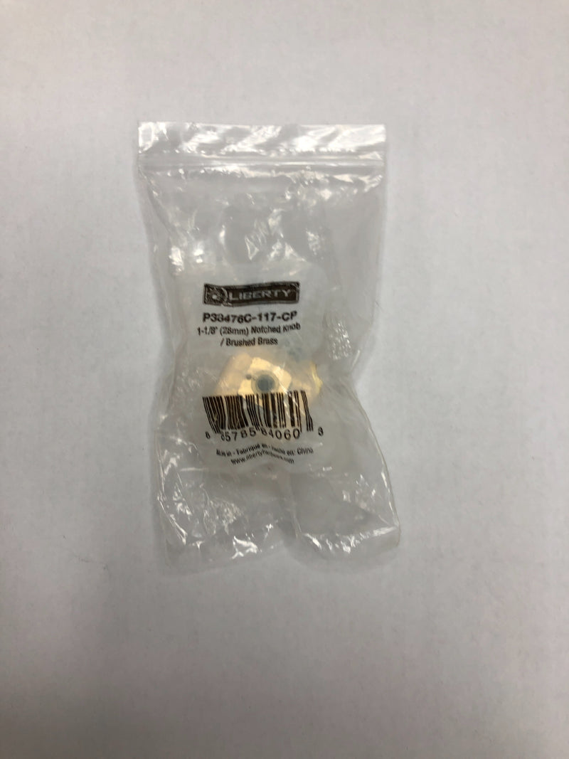Liberty Hardware P38476C-117-CP Notched 1-1/8 Inch Square Cabinet Knob - Bayview Brass