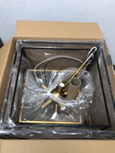 Artika CHMP-HD2BG Imperium 9-Light Black and Gold Modern Sputnik Geometric Cage Chandelier Light Fixture for Dining Room or Kitchen