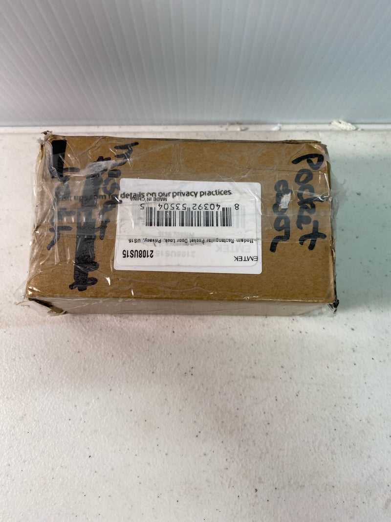 Emtek 2108US15 Modern Rectangular Privacy Pocket Door Lock - Satin Nickel