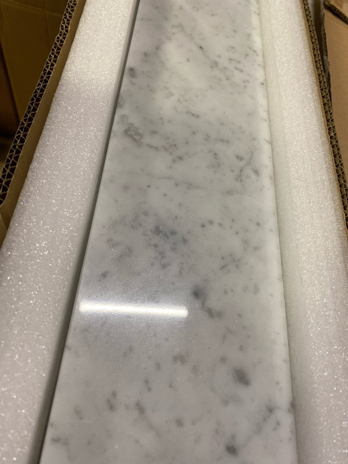 Ariel AL-CW-SIDESPLSH Ariel Marble Vanity Side Splash - White