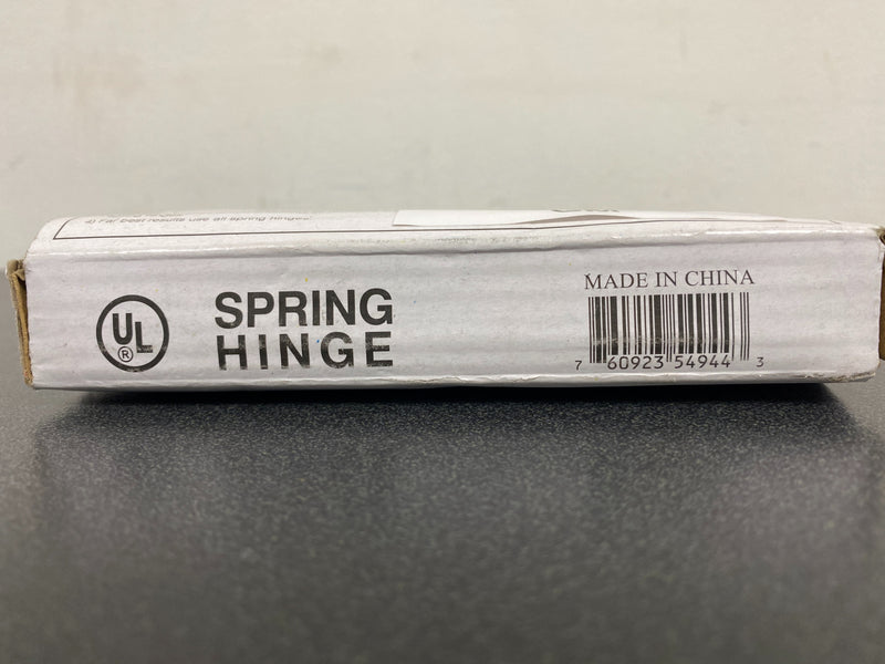 Deltana DSH4R415 4" x 4" Mortise Spring Hinge with 1/4" Radius Corners - Sold Individually - Satin Nickel