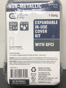 Commercial electric WCWL1PG-D 1-Gang Extra Duty Non-Metallic Low Profile While-In-Use Weatherproof Horizontal/Vertical Receptacle Cover and GFCI, Gray