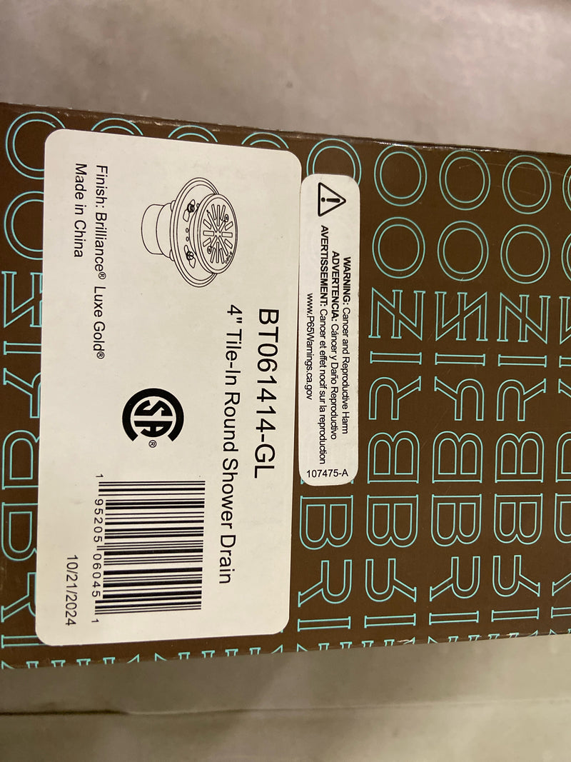 Brizo Other: 4" Tile-In Round Shower Drain - BT061414-GL