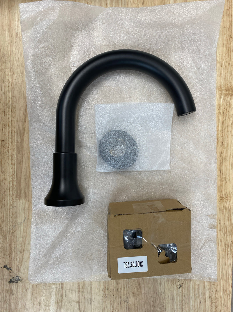 Delta T2759-BL Trinsic Deck Mounted Roman Tub Filler Trim with Metal Lever Handles - Matte Black