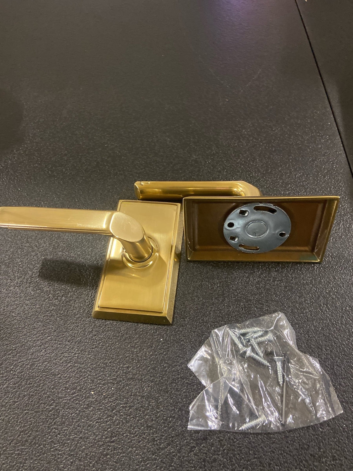 Emtek 805MUS7 Milano Reversible Non-Turning Two-Sided Dummy Door Lever Set from the American Classic Collection - French Antique Rectangular Rosette