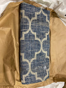 JONATHAN Y Moroccan Trellis Indoor Outdoor Area Rug 9X12 Navy/Gray, Trebol Textured Weave for Backyard, Patio, Porch, Easy-Cleaning, High Traffic, Pet-Friendly, Non-Shedding (SMB109D-9)
