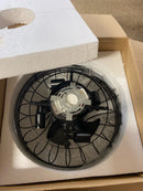 Oukaning HG-HCX7106-455 20 in. Indoor Black Metal Shade Ceiling Fan Modern Creative Design Industrial Style with Light Kit and Remote